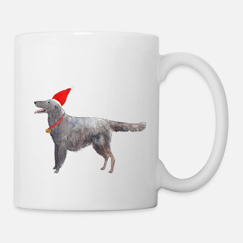 Flatcoated Retriever Weihnachten - Tasse - Weiß