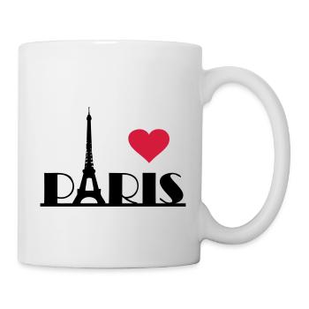 I love Paris Frankreich Eiffelturm Herz - Tasse - Weiß - Rechts