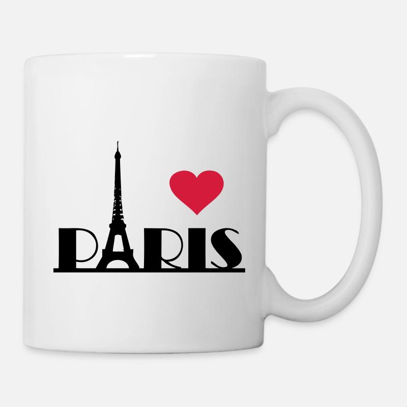 I love Paris Frankreich Eiffelturm Herz - Tasse - Weiß