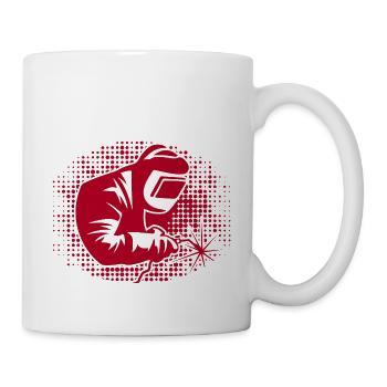 Schweißer, schweißen, Welding, MIG MAG Metall - Tasse - Weiß - Rechts