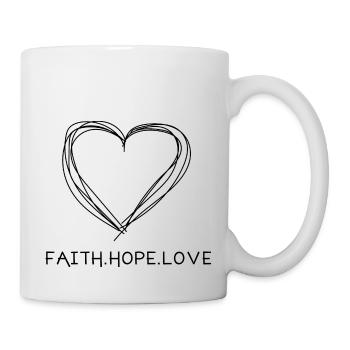 foi espoir amour - Mug blanc - blanc - Droite