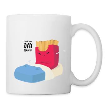 Pommes Frites Fast Food - Tasse - Weiß - Rechts