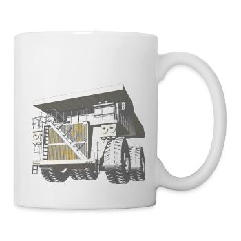 Achtung SCHWERTRANSPORT! - Tasse - Weiß - Rechts