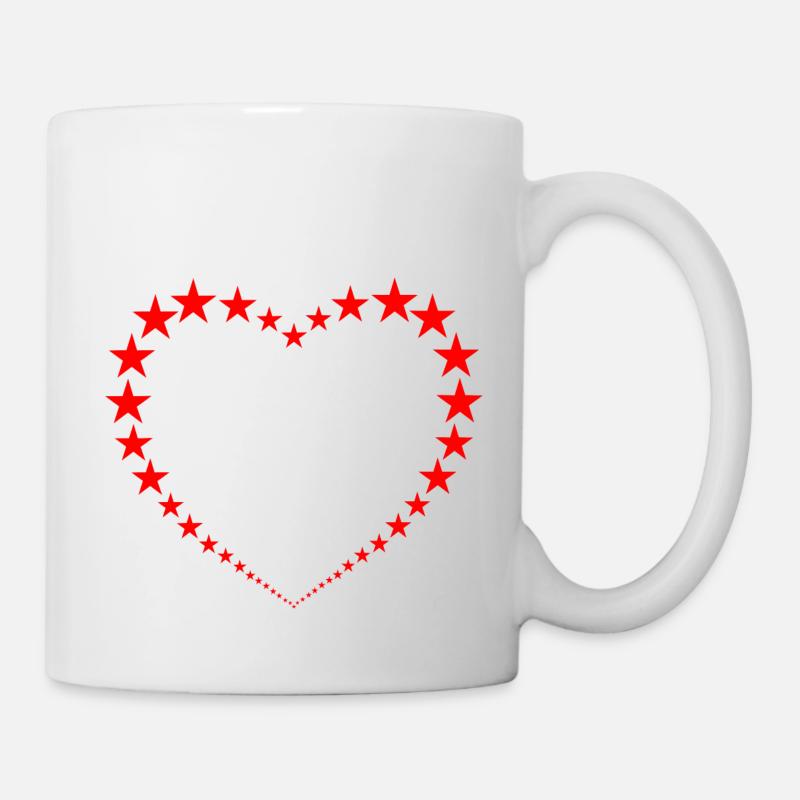 Coeur d'étoile - Mug blanc - blanc