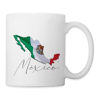Drapeau du Mexique réel - Carte drapeau EN - Mug blanc - blanc - Droite