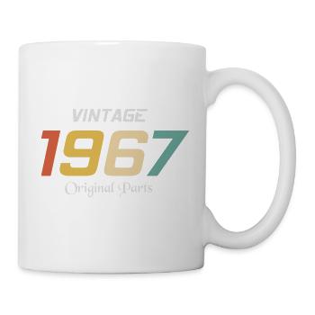 Vintage 1967 Originalteile Tee Geburtstagsgeschenk Retr - Tasse - Weiß - Rechts