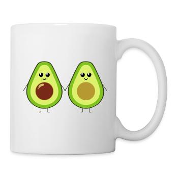Cute Avocados holding hands - Mug - white - Right