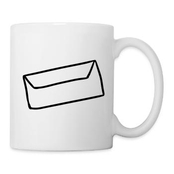Briefumschlag envelope Brief letter Symbol - Tasse - Weiß - Rechts