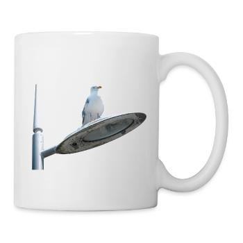 Seagull On A Lamp Post - Mug - white - Right