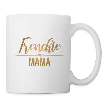 Frenchie Französische French Bulldog Mama Herz - Tasse - Weiß - Rechts