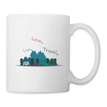 Live Love Travel. - Tasse - Weiß - Rechts
