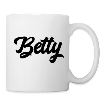 Betty benutzerdefinierte Text Geburtstagsname - Tasse - Weiß - Rechts