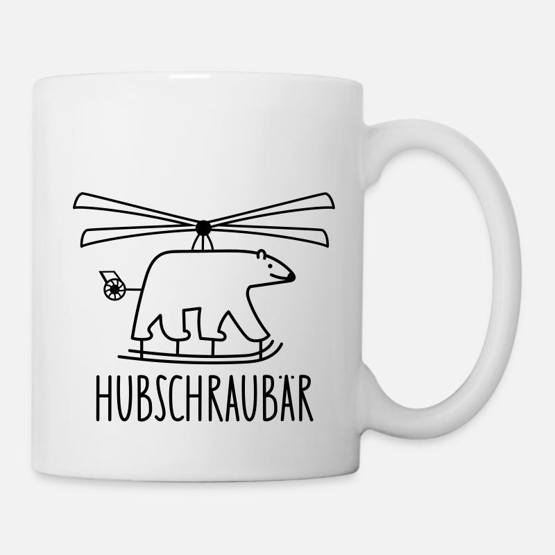 Bär - Hubschrauber - Tasse - Weiß