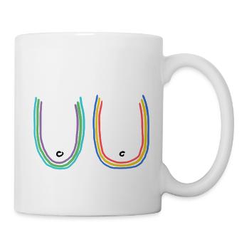 Brüste bunt - Tasse - Weiß - Rechts