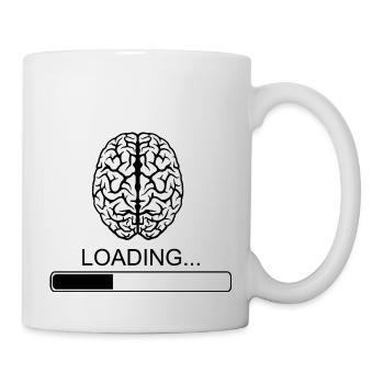 Brain Proverbes drôle drôle de petit déjeuner blague - Mug blanc - blanc - Droite