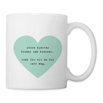 Jardin d'enfants bleu coeur - Mug blanc - blanc - Droite