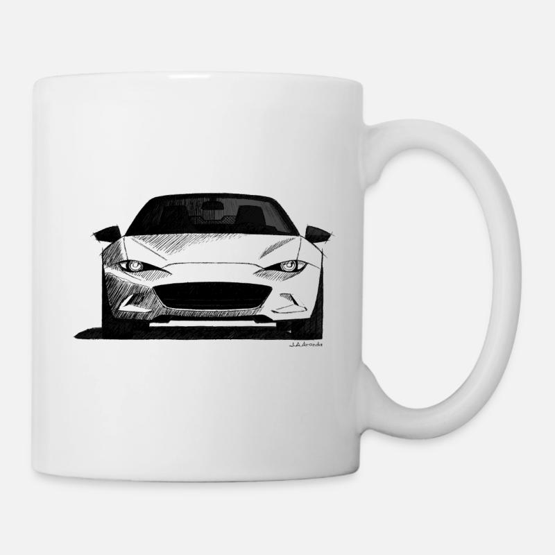 Japanese roadster drawing in front view - Mug - white