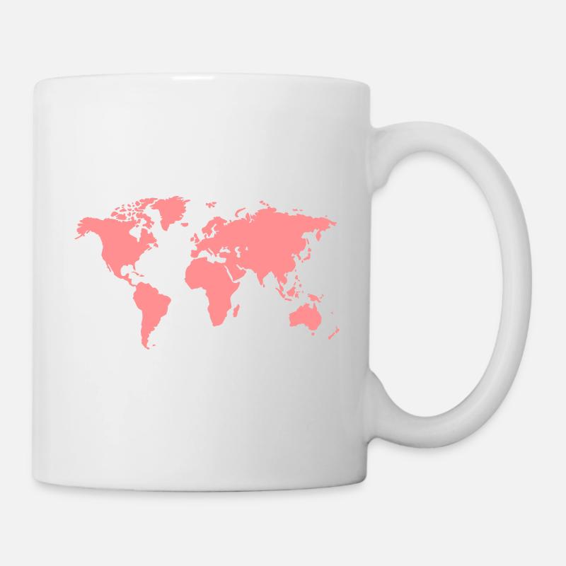 Carte mondiale - Mug blanc - blanc