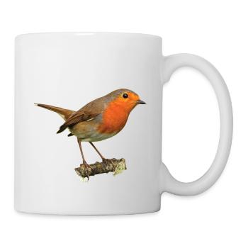 Rotkehlchen1 Robin - Tasse - Weiß - Rechts