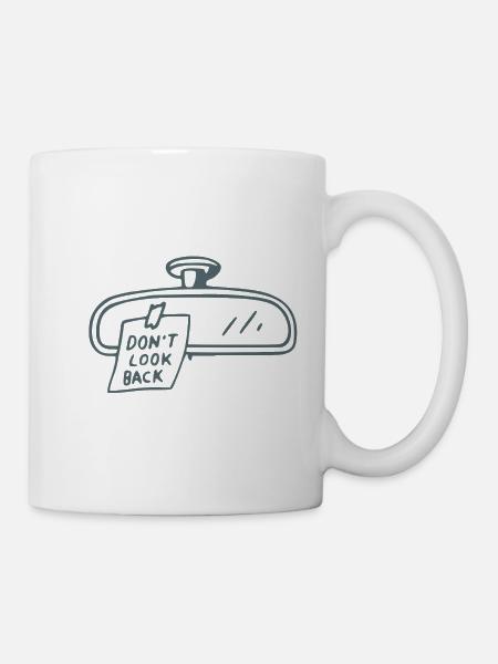 Miroir de voiture rebelle Note Design - Mug blanc - blanc