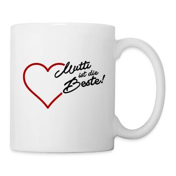 Mutti ist die Beste - Tasse - Weiß - Rechts