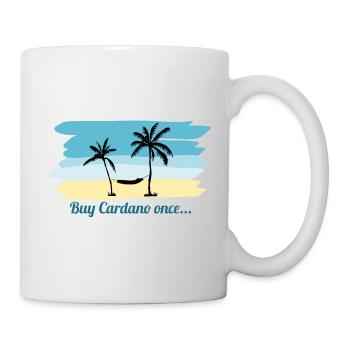 Cardano ADA Cryptomonnaie hodln hodl plage - Mug blanc - blanc - Droite