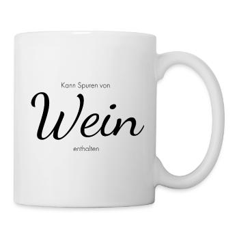 Wein Spuren - Tasse - Weiß - Rechts