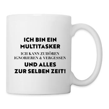 Multitasker ignorieren vergessen zuhören - Tasse - Weiß - Rechts