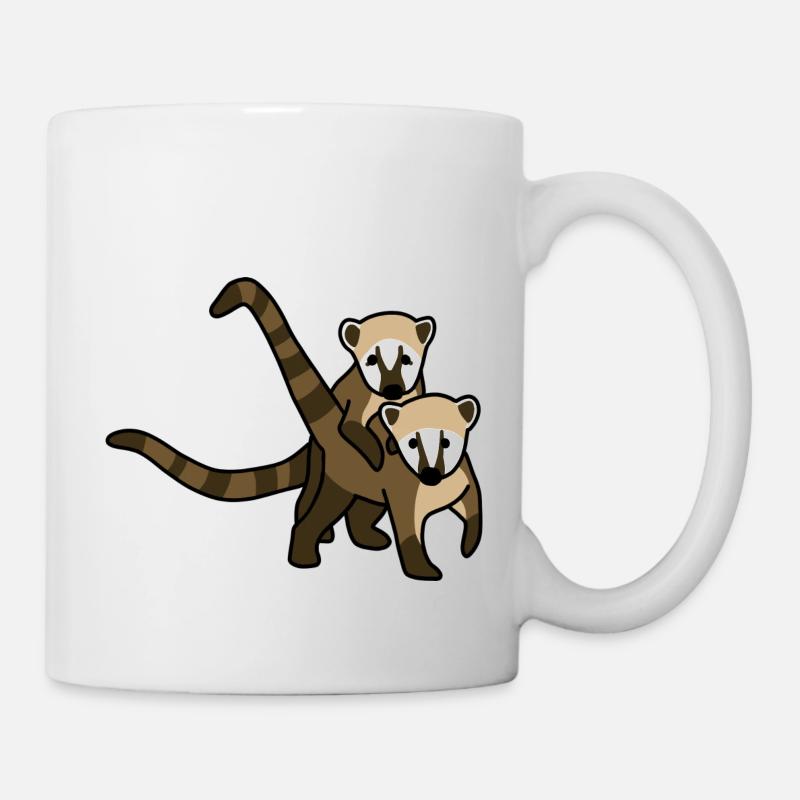 Coati Tier T-Shirt - Tasse - Weiß
