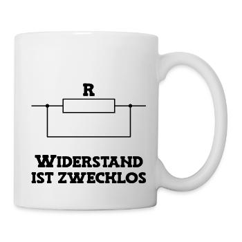 Widerstand ist zwecklos - Tasse - Weiß - Rechts