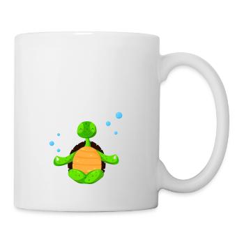 restez zen / humour yoga tortue - Mug blanc - blanc - Droite