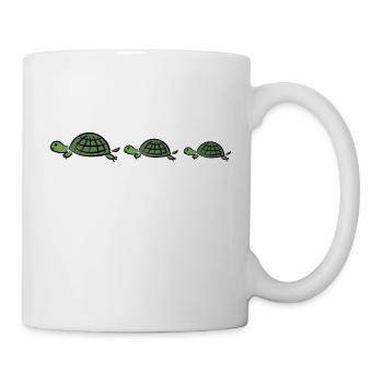 Tortues - Mug blanc - blanc - Droite