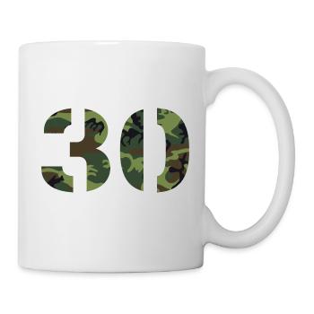 30. Geburtstag Bundeswehr Soldat Camouflage - Tasse - Weiß - Rechts