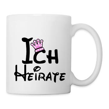JGA - Braut T-Shirt - ICH HEIRATE - Tasse - Weiß - Rechts