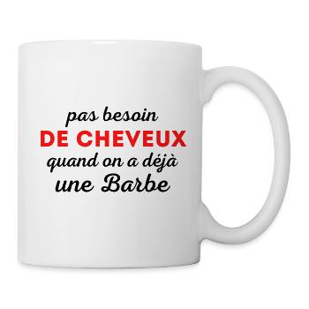 Pas besoin de cheveux humour cadeau barbu - Mug blanc - blanc - Droite