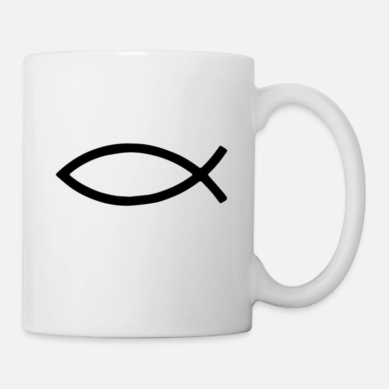 Fisch Christen Symbol Sternzeichen Hoffnung Liebe - Tasse - Weiß