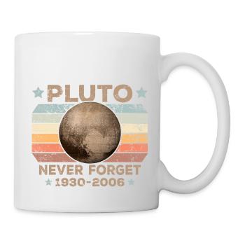 Pluto Never Forget Astronomy Space - Mug - white - Right
