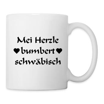 Schwäbisch Geschenk Schwaben Schwabenland Heimat - Tasse - Weiß - Rechts