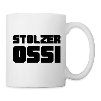 Stolzer Ossi NVA Ostdeutschland Geschenk Nostalgie - Tasse - Weiß - Rechts