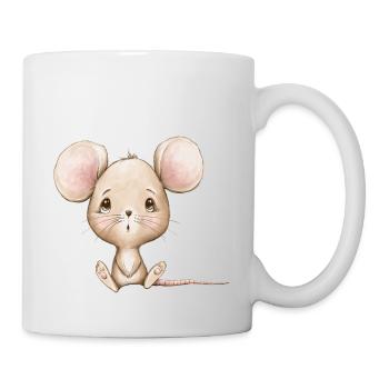 Maus - Tasse - Weiß - Rechts