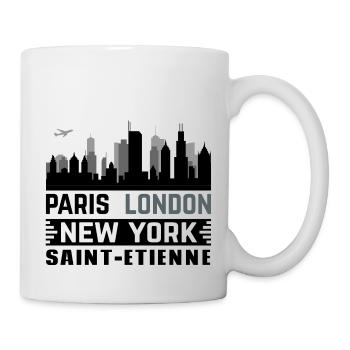 saint-etienne Paris London New-York - Mug blanc - blanc - Droite