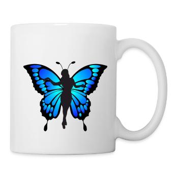 Blue Butterfly - Mug - white - Right