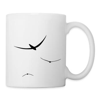 birds free fly - Tasse - Weiß - Rechts