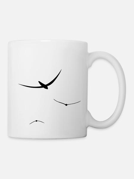 birds free fly - Tasse - Weiß