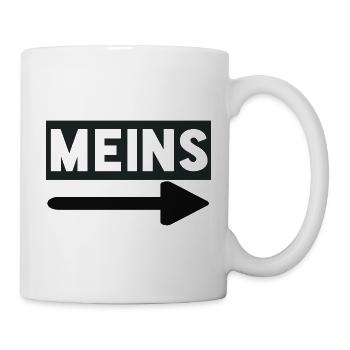 MEINS - Pärchen Pfeil - Tasse - Weiß - Rechts