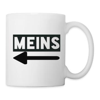 MEINS - Pärchen Pfeil - Tasse - Weiß - Rechts