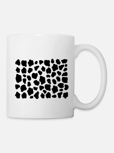 Kuhflecken Kuh Muster Kühe Flecken Dalmatiner Fell - Tasse - Weiß