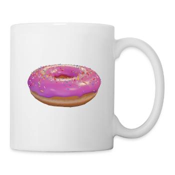 Rosa Donut mit Streuseln - Tasse - Weiß - Rechts
