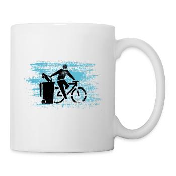 Fahrrad statt Auto - Tasse - Weiß - Rechts