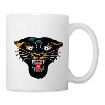 panthere black old school tattoo - Mug - white - Right